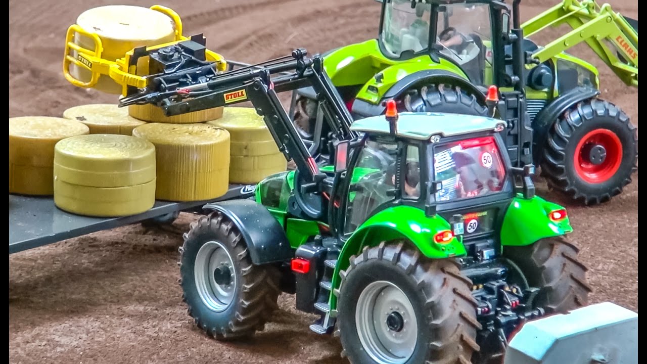 RC trucks & tractors in ACTION! Stuck! Trailer Unboxing!