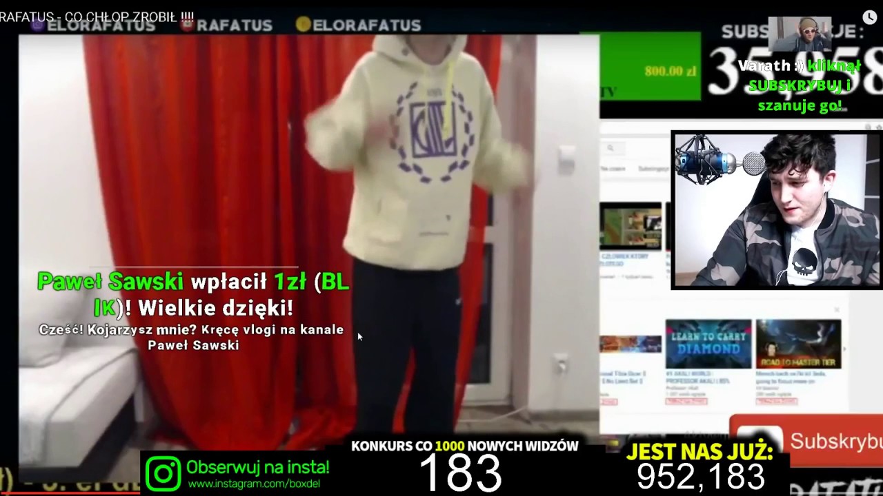 Boxdel ogląda jak Rafatus rozwala chate
