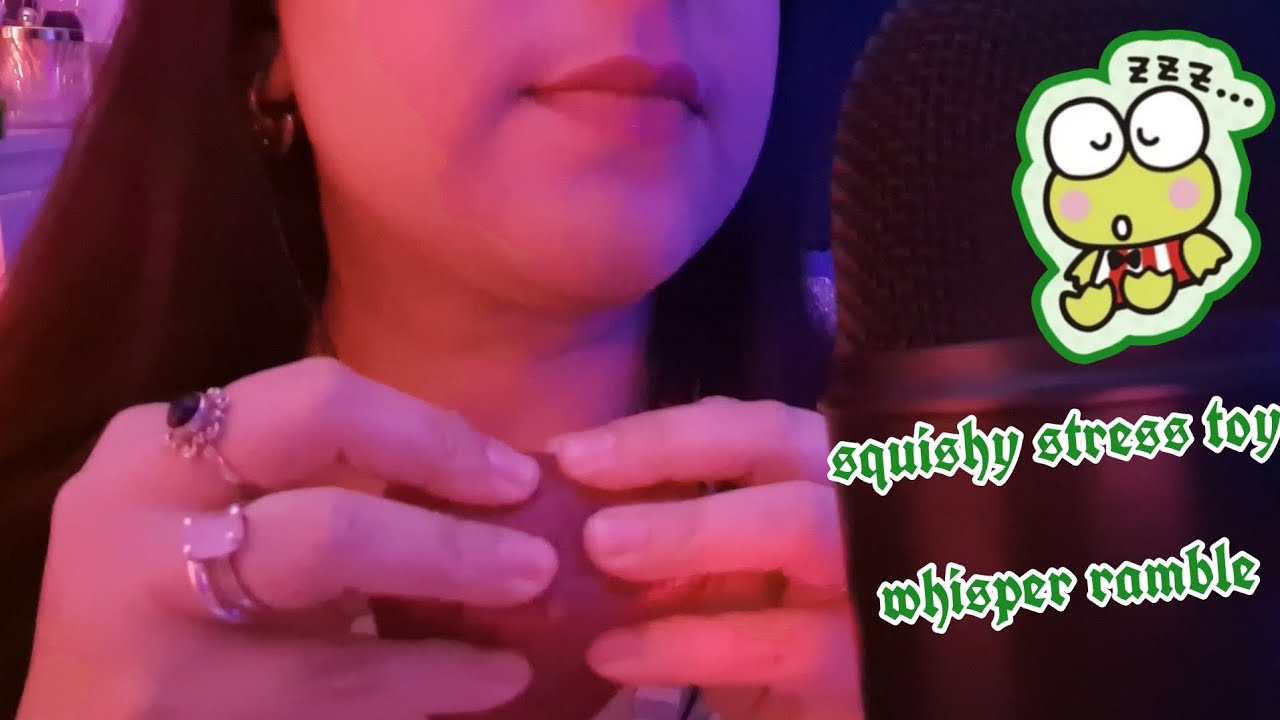 ASMR whisper ramble with water squishy sounds