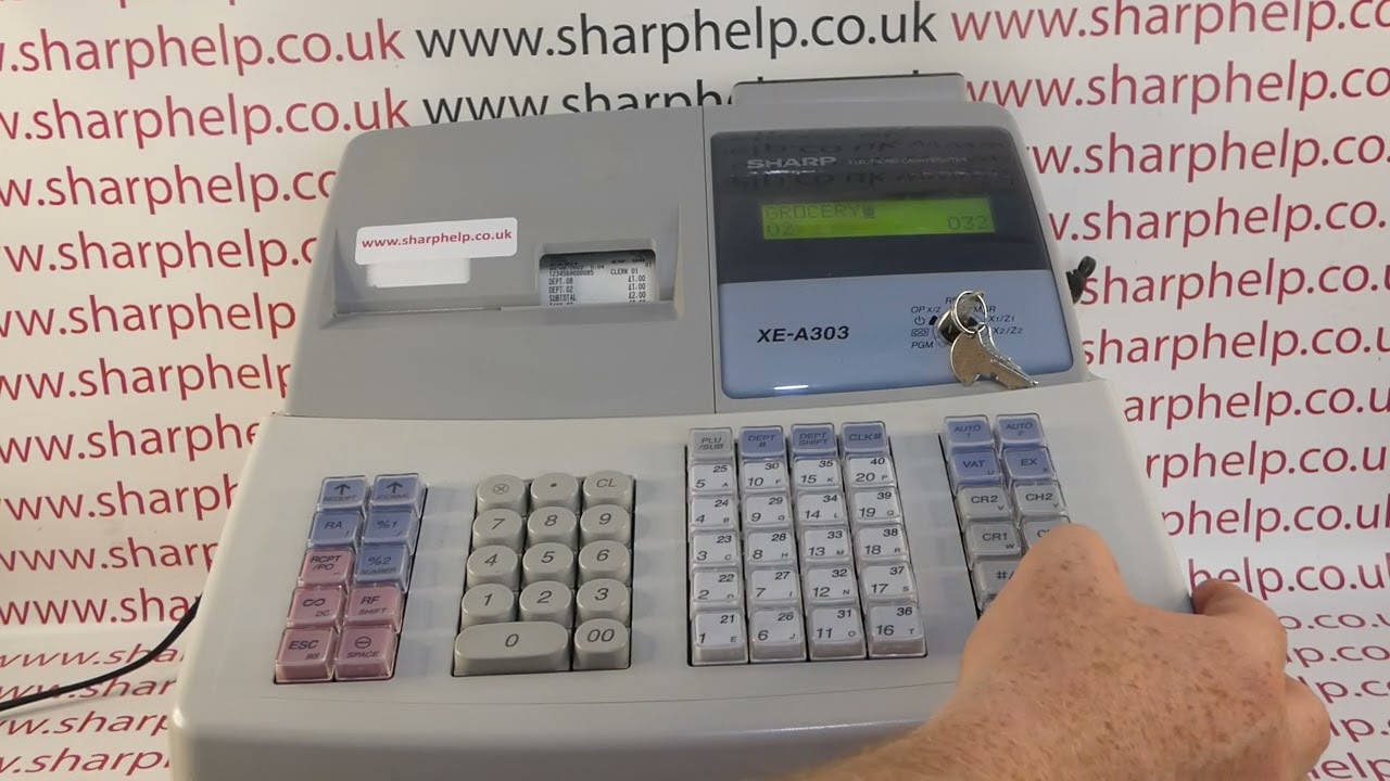 How To Program Departments Sharp XEA303 / XEA406 / XEA40S Cash Registers