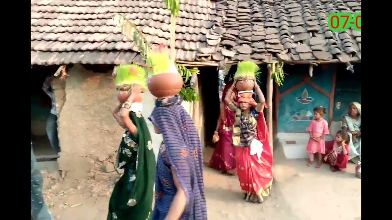 🙏जवारे बिसर्जन  माता रानी की विदाई हमारे गांव में## देहाती भगतें के साथ👍 07-04-2025🙏