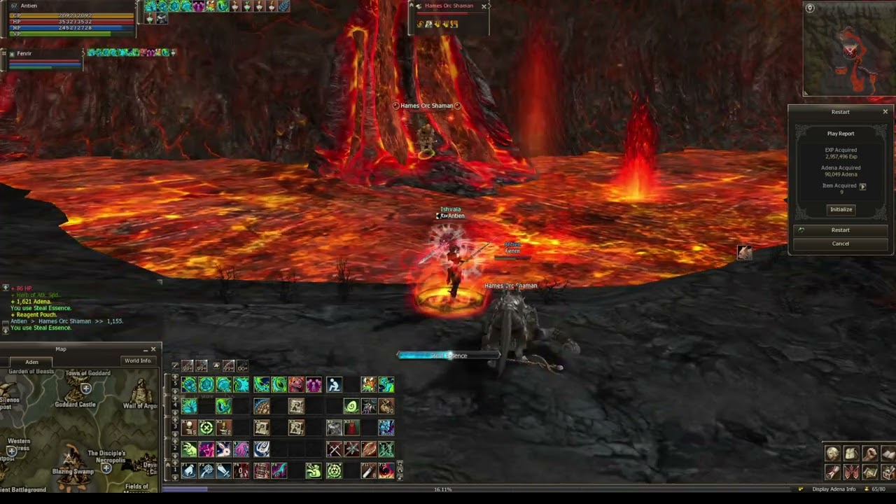 Warcryer lvl 67 + Fenrir Lvl 73 Blazing Swamp.  /Lineage 2 Reborn  .Origins