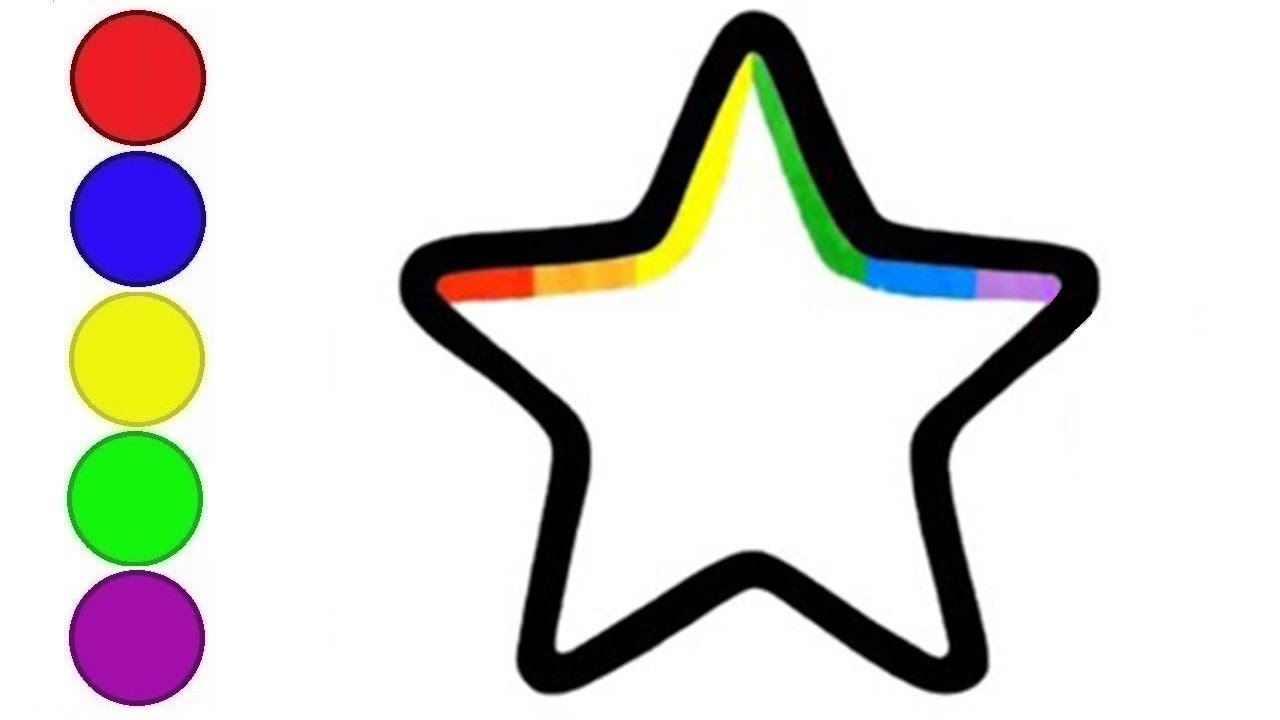 Easy drawing for kids star | Helppo piirustus lasten tähdelle | Балалар жұлдызына оңай сурет салу