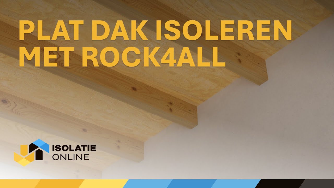 Plat dak isoleren met Knauf Rock4All steenwol | Isolatie Online