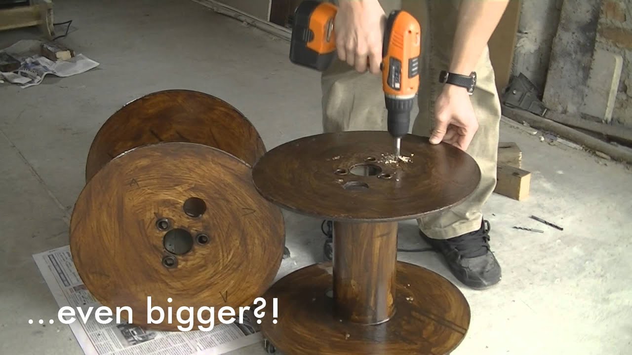 the cable spool table DIY - senner's manufactures [HD]