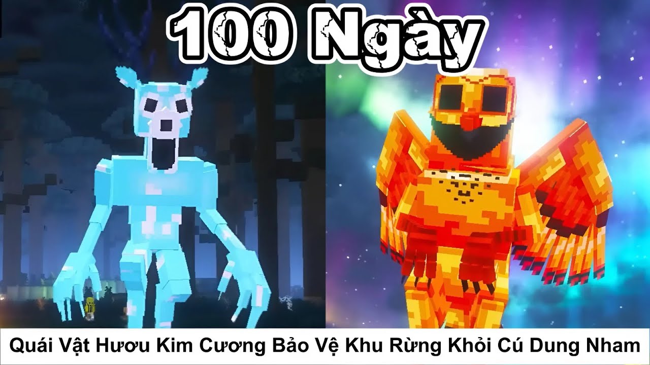 Tóm Tắt 100 Ngày || Quái Vật Hươu Kim Cương Bảo Vệ Khu Rừng Khỏi Cú Dung Nham