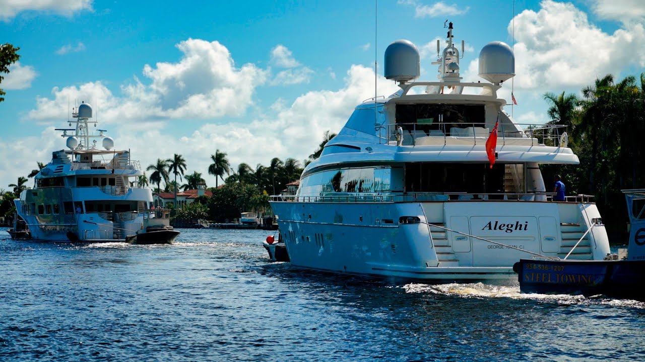 Huge Yachts are Leaving. Fort Lauderdale New River Exodus.(New River Boats)