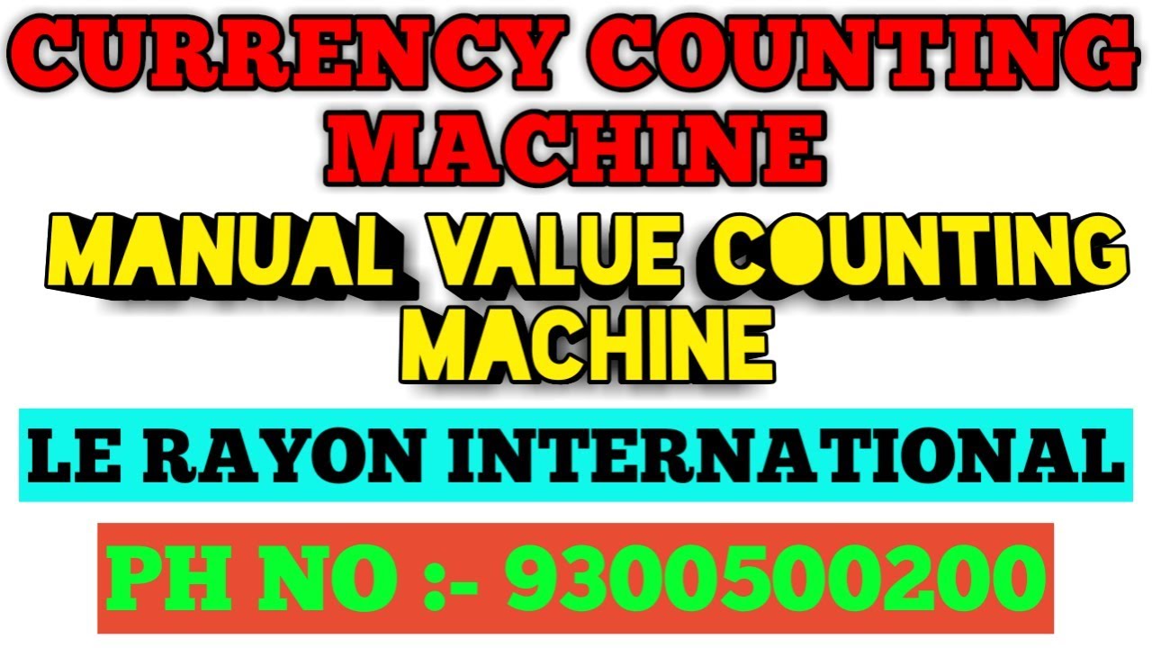 Manual value counting machine. ..........................