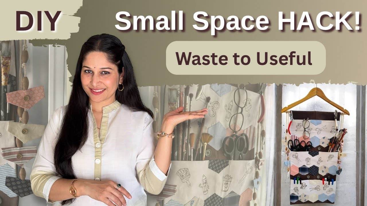Turn Old Clothes into a Multipurpose Wall Organizer | Small Space Storage Solution 