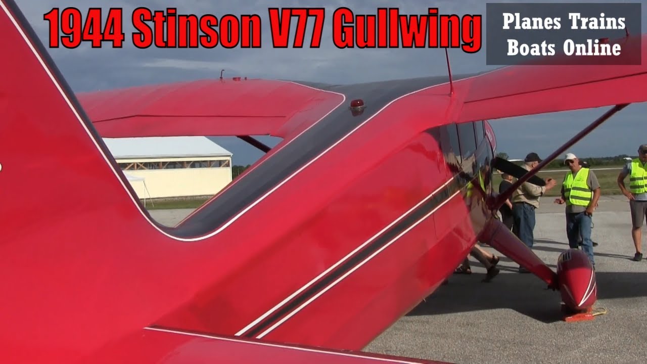 1944 Stinson V77 Gullwing Aircraft At Chris Hadfield Airport Aug 13 2022
