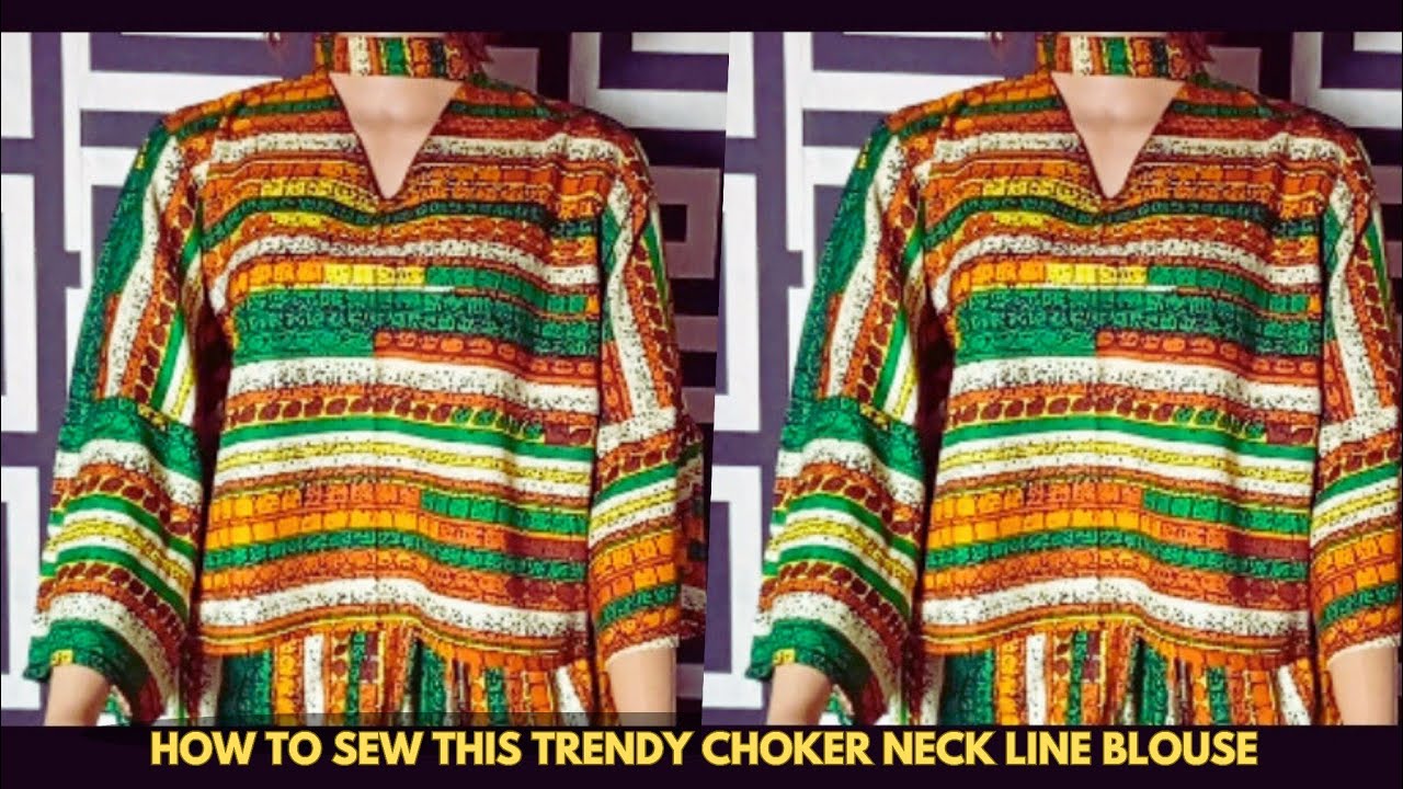 How To Sew this Stylish V-Neck Choker Neck Line Baggy Crop Top | Step-by-Step Tutorial