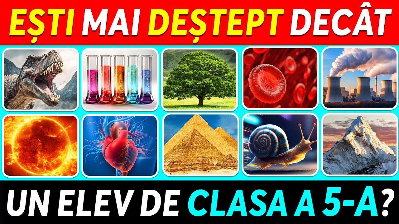 Cât de deștept ești? 🤓📚 Trivia de Cultură Generală | 50 de Întrebări