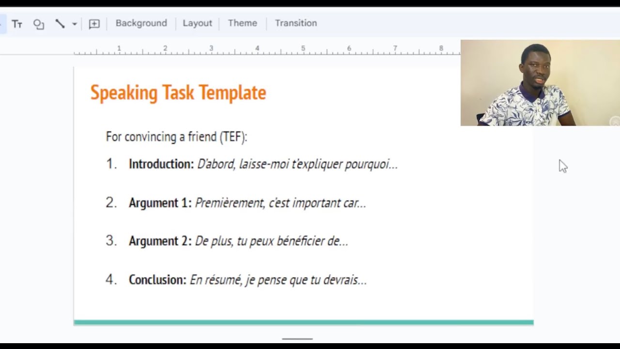 Переходные слова в экзамене TEF Canada
