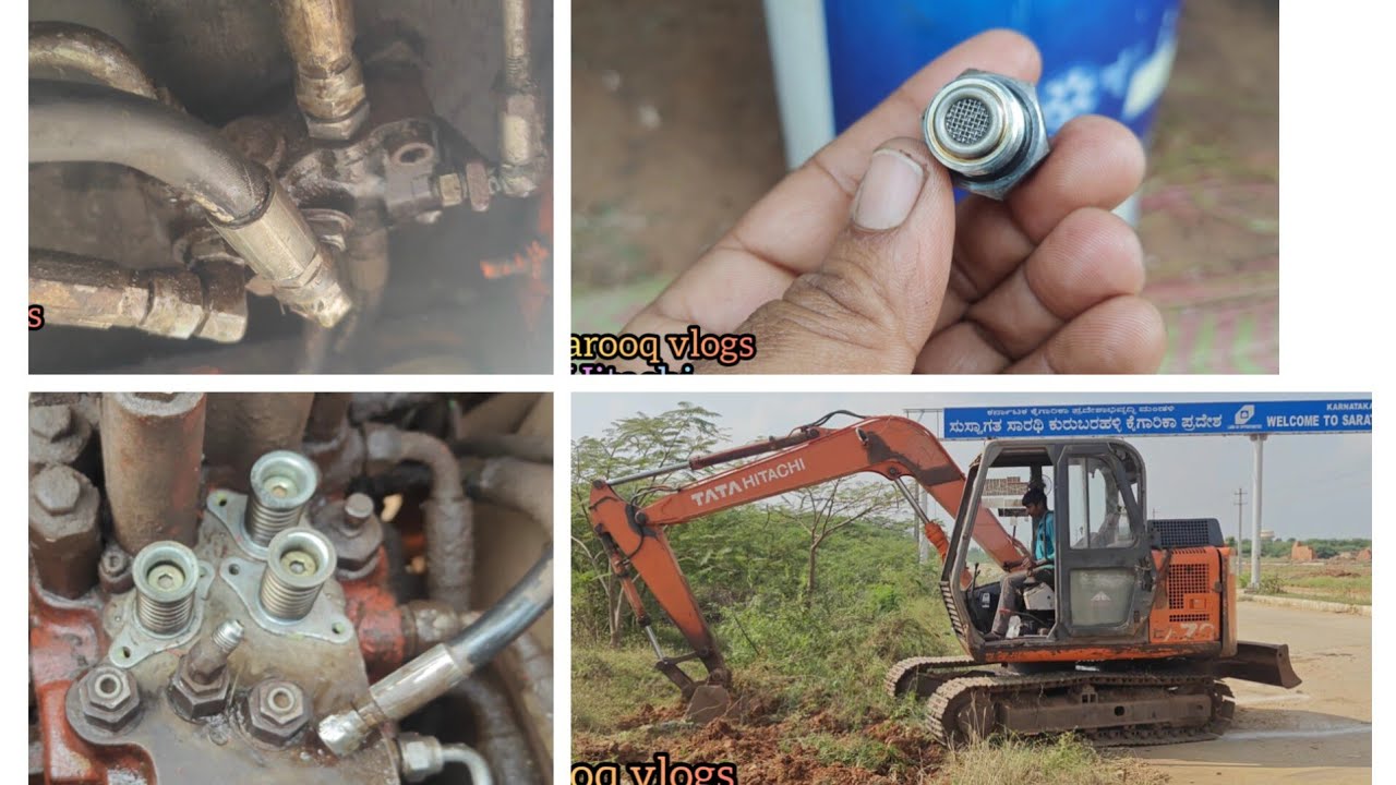 Tata Hitachi Ex70 Hydraulic service work,Hydraulic working slow problem solved,mechanic fixes.