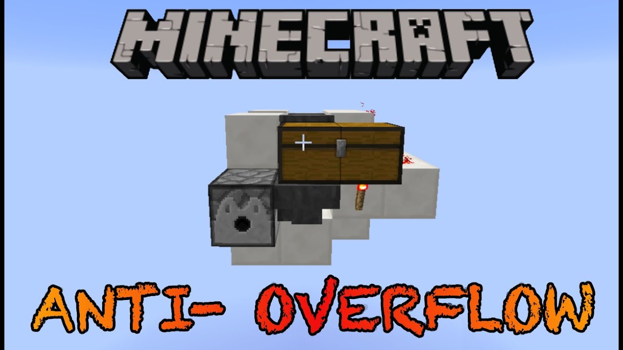 Anti- Overflow Item Storage Stystem!   (Minecraft Redstone Tutorial)