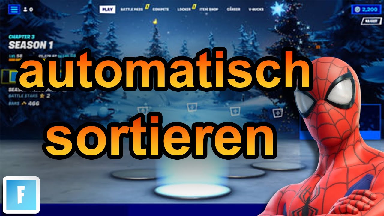 Fortnite Waffen sortieren Einstellungen | Fortnite Inventar automatisch sortieren (schnell&einfach)