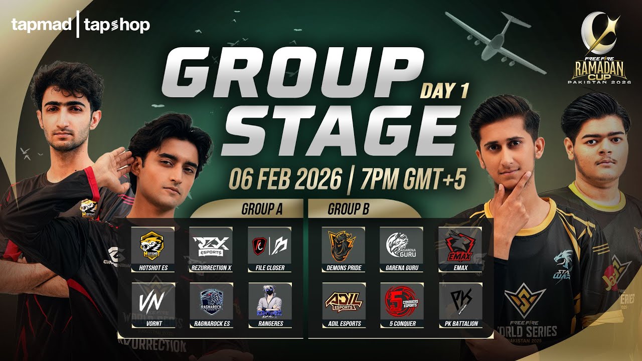 Group Stage Day 1 | A vs B | Free FIre Ramadan Cup PK 2026