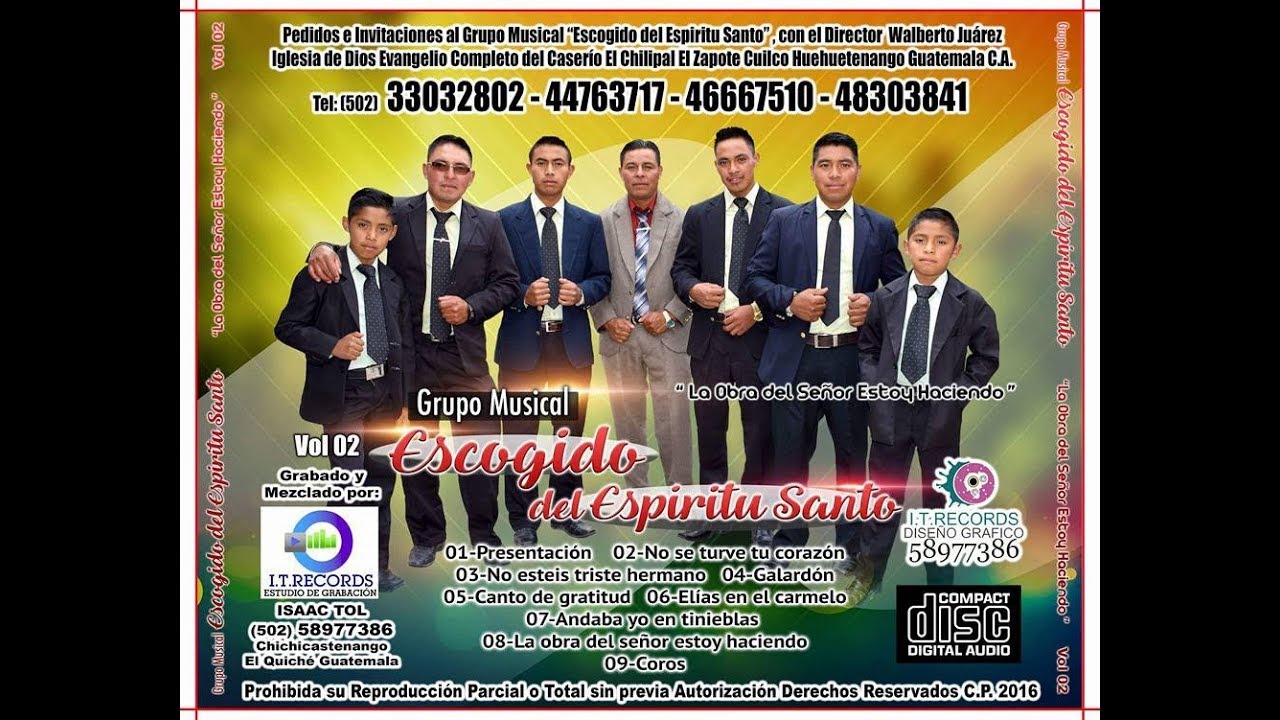 Mixx (Vol.2)Grupo Escogidos Del Espiritu Santo. Full Disc, Alabanzas De Guatemala