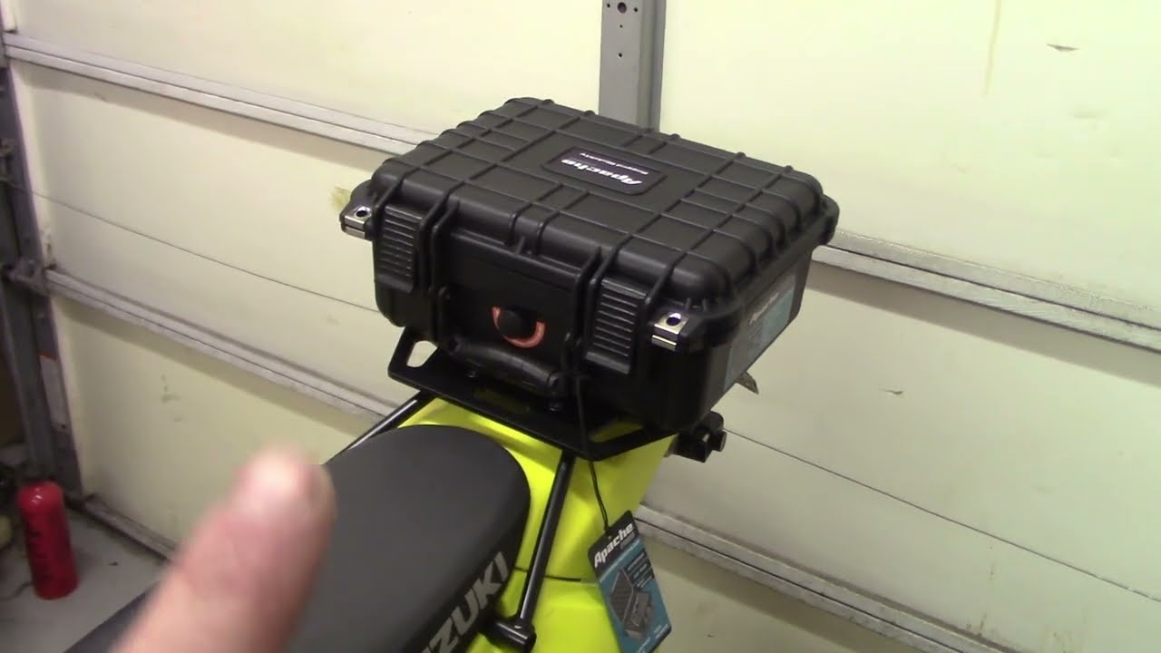 Mounting Harbor Freight Apache storage box on DRZ400s