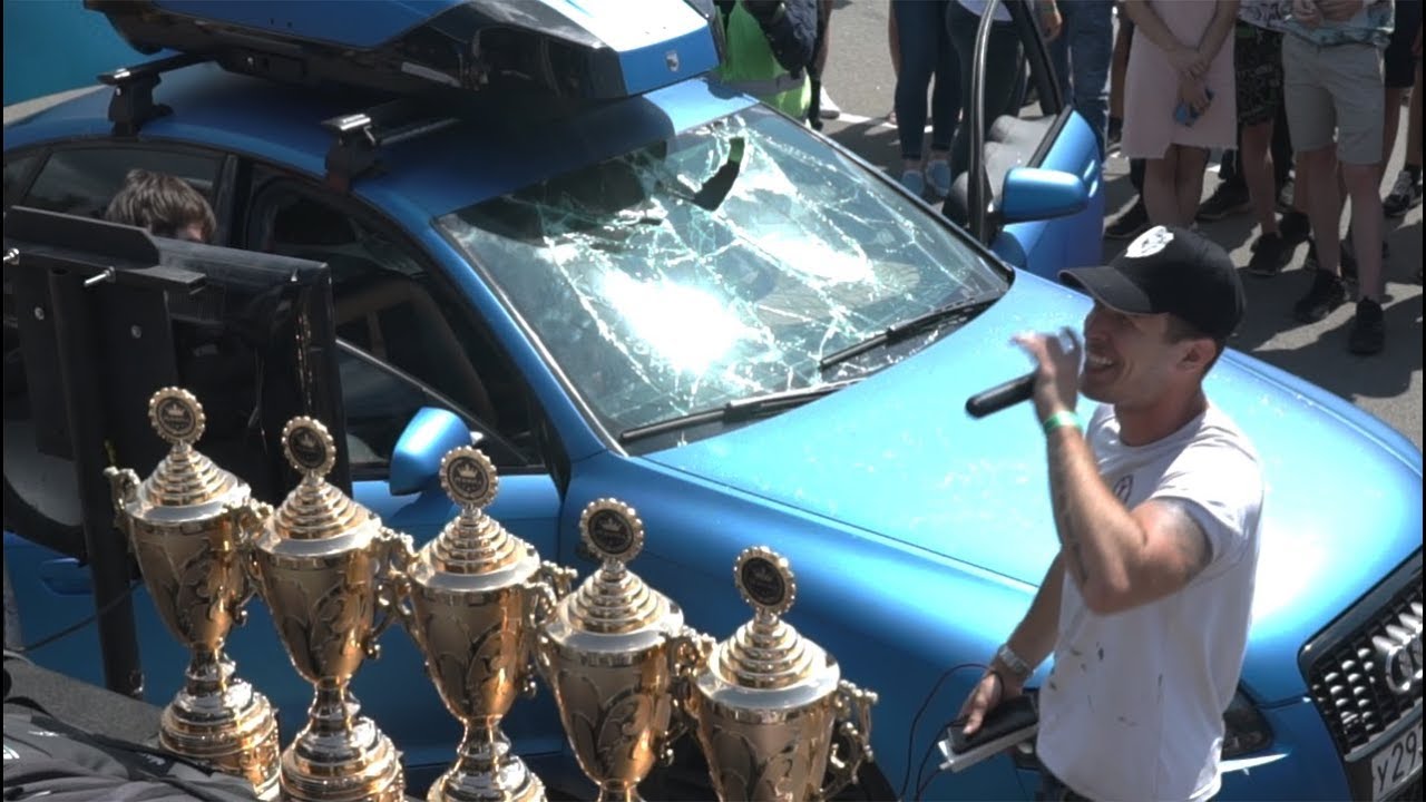 Лобовое бронестекло в хлам! Самый громкий седан 149,5дб с двери