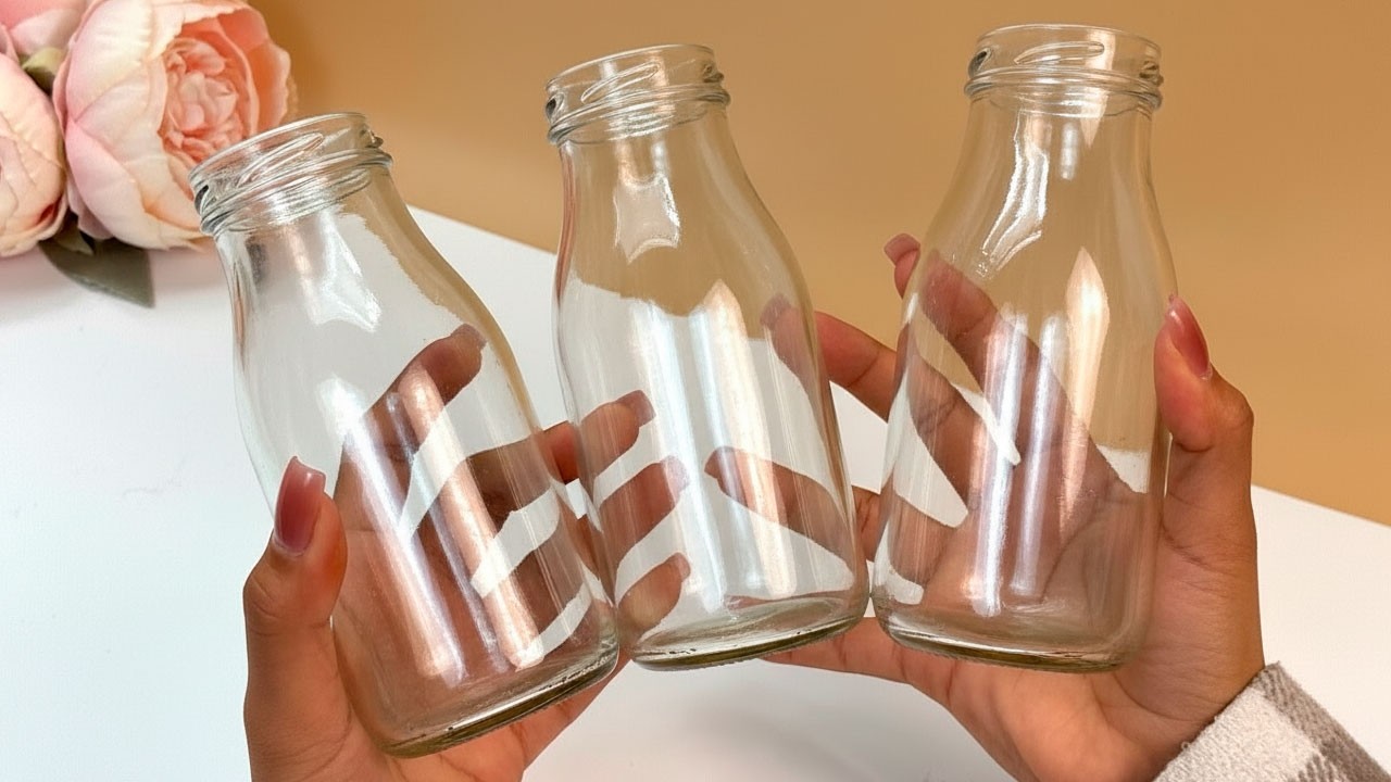THERE’S NO NEED TO THROW OUT GLASS BOTTLES ANYMORE!😍 SEE WHAT I MADE FROM THEM! DIY HOME DECOR!