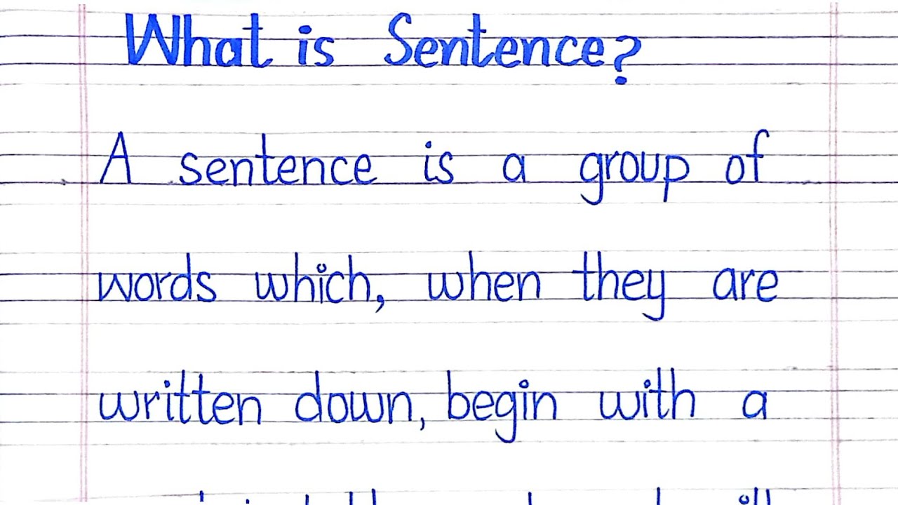 What is sentence || what is the meaning of sentence || what is sentence in english grammar