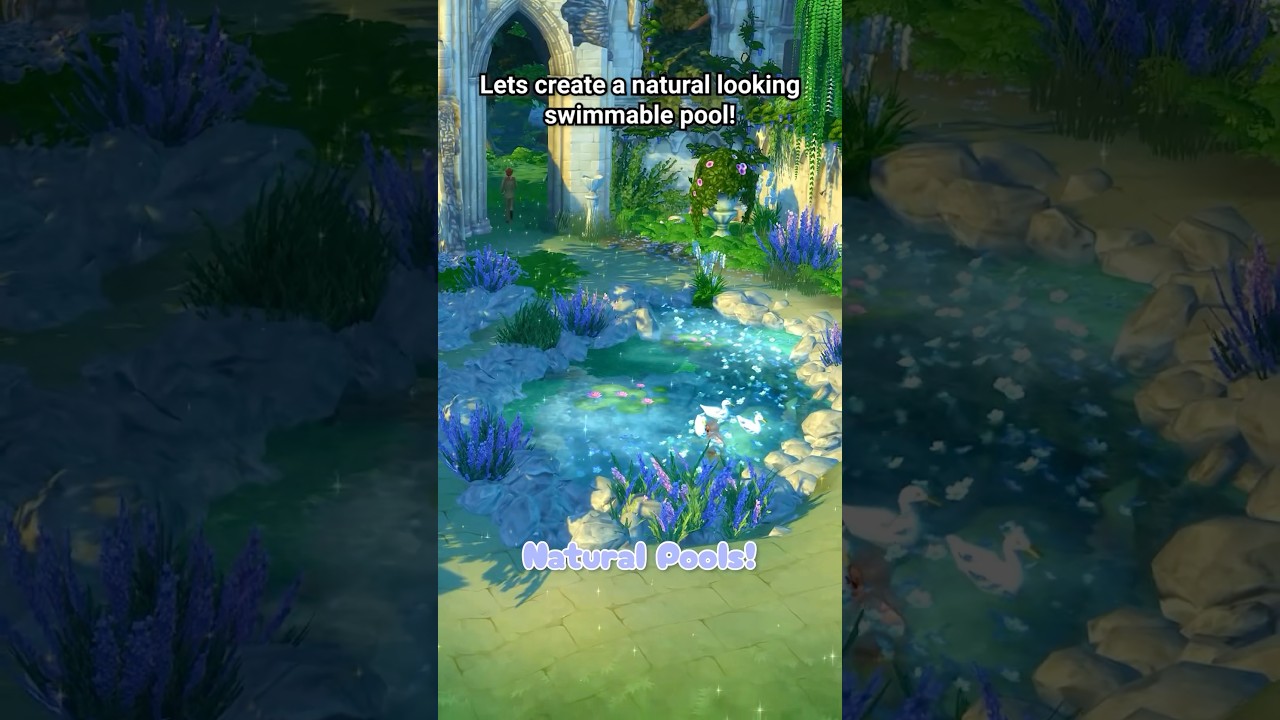 Natural Looking Swimmable Pools | No CC | Sims 4 #sims4 #ad
