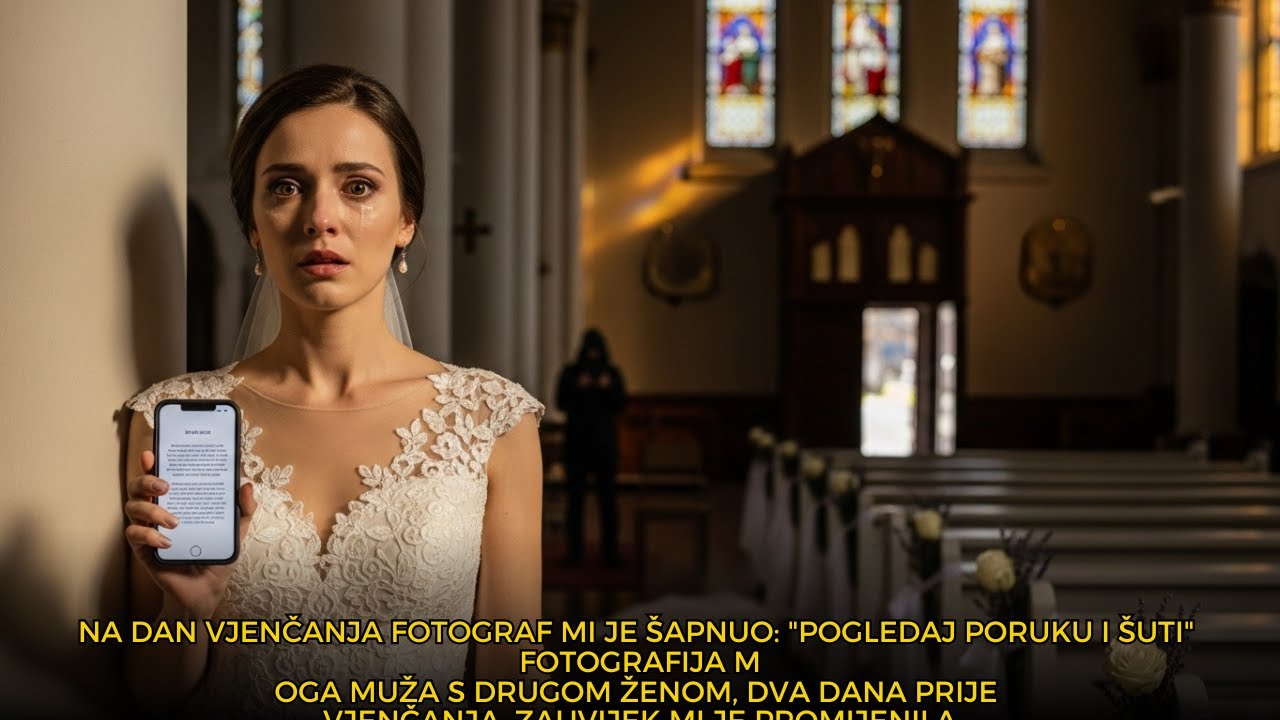 „Na vjenčanju mi je fotograf šapnuo: ‘Pogledaj poruku i šuti’ — i sve se promijenilo.”
