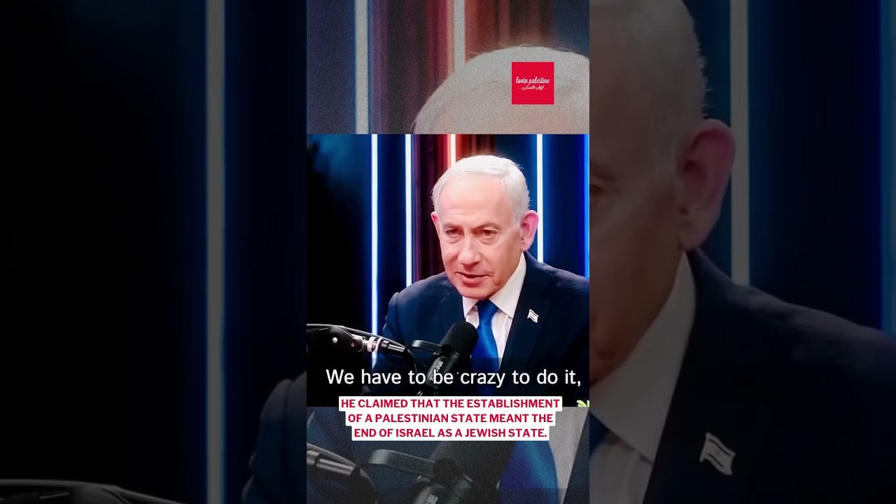Israeli Prime Minister Benjamin Netanyahu called the establishment of a Palestinian state &ldquo;crazy,&rdquo;