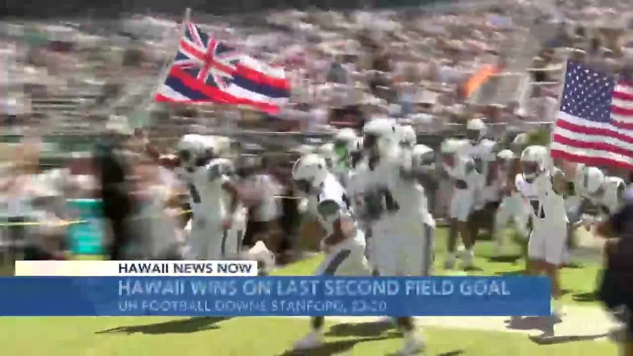 Late-game heroics lift Hawaii over Stanford in season opener