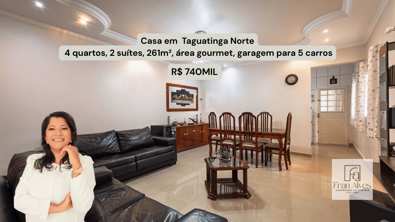 Casa térrea,  4 quartos, arejada, ampla com quintal localizada à na QNF 23, Taguatinga Norte, DF.