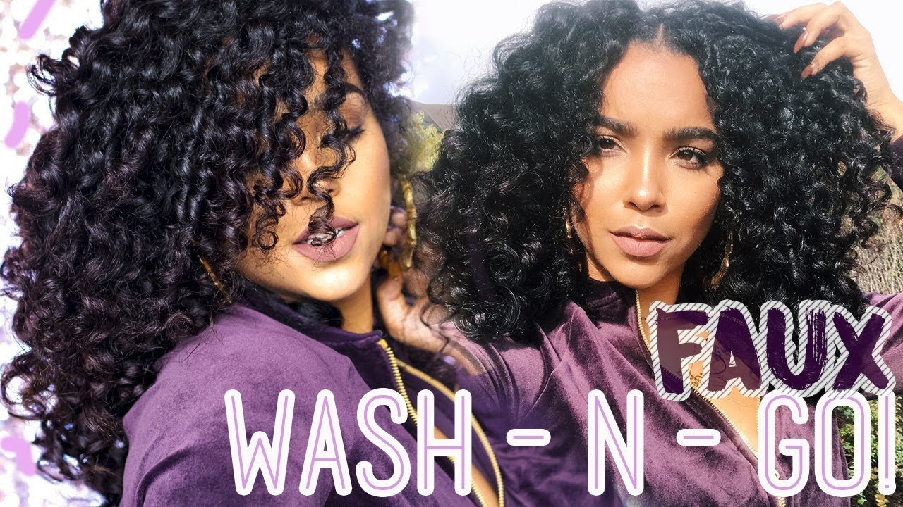 FAUX WASH N GO ROUTINE FOR DAMAGED CURLY HAIR