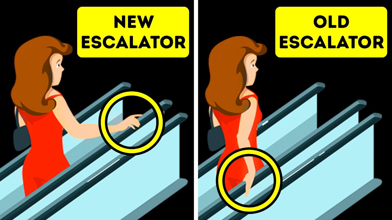 Why Escalator Handrails Move Faster Than Steps
