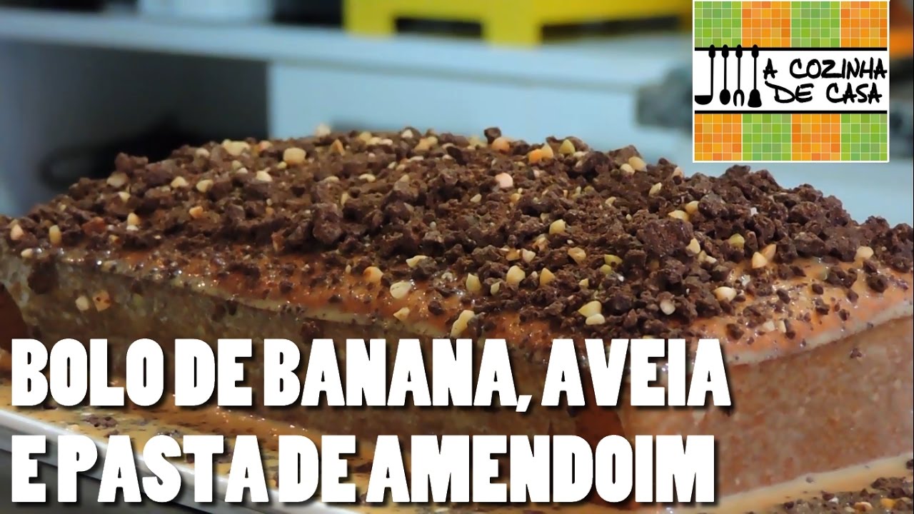 Bolo de Banana, Aveia e Pasta de Amendoim