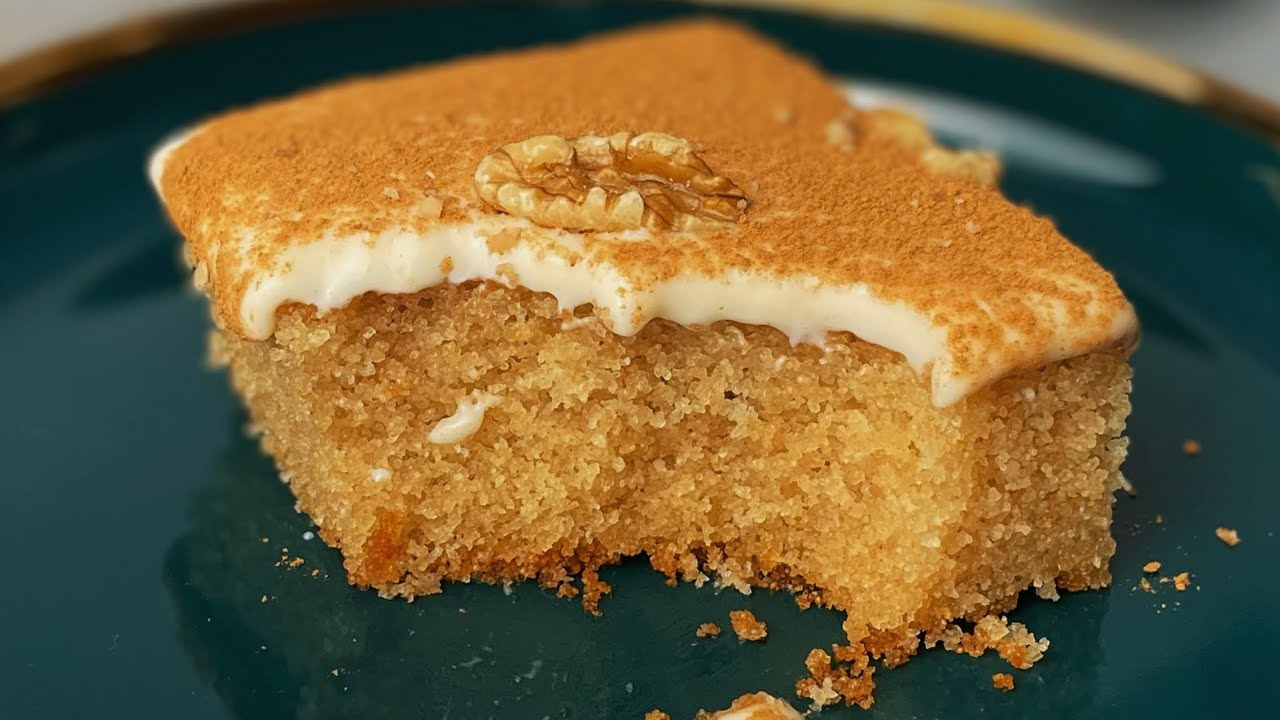 بسبوسة القرفه من عالم ثاني بدون حليب بودره وبعلبة قشطه خياااليييه🤤👌🏻🫠