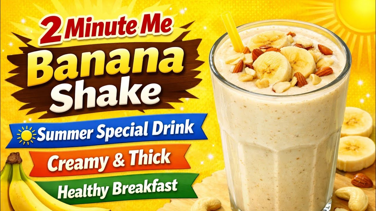 Thick & Creamy Banana Shake Recipe | Bachchon Ka Favourite Drink | Summer Special