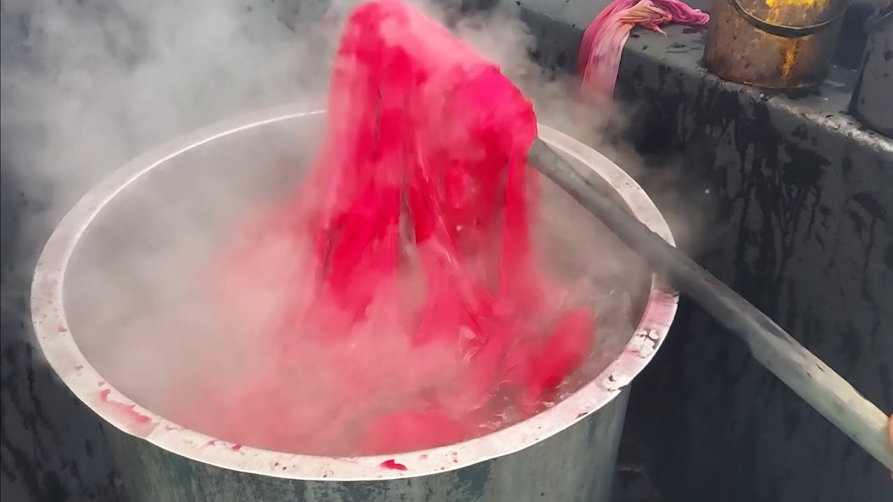 Fabric per dark Gulabi color krne ka tarika | How to Dyeing  Dark Pink color on the Fabric