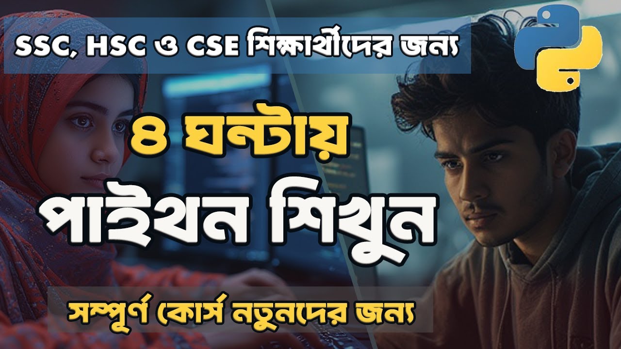 Learn Python Easily in Bengali | Complete 4-Hour Python Course for Beginners