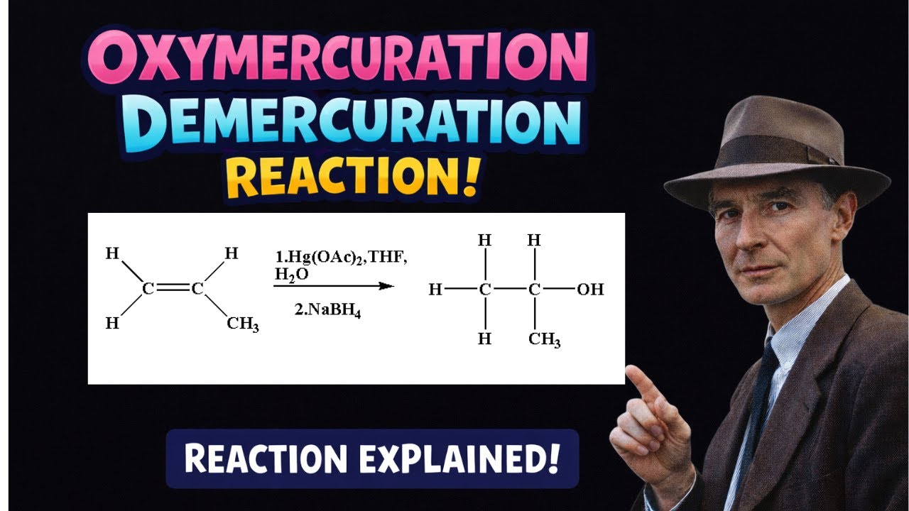 Oxymercuration - Demercuration Reaction #chemistry #jee #neet #class12