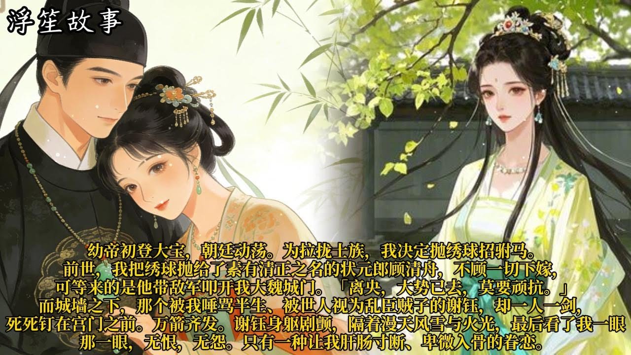 幼帝初登大宝，朝廷动荡。为拉拢士族，我决定抛绣球招驸马。前世，我把绣球抛给了素有清正之名的状元郎顾清舟，不顾一切下嫁#重生 #大女主 #复仇 #宫廷 #夺权 #古风 #小说