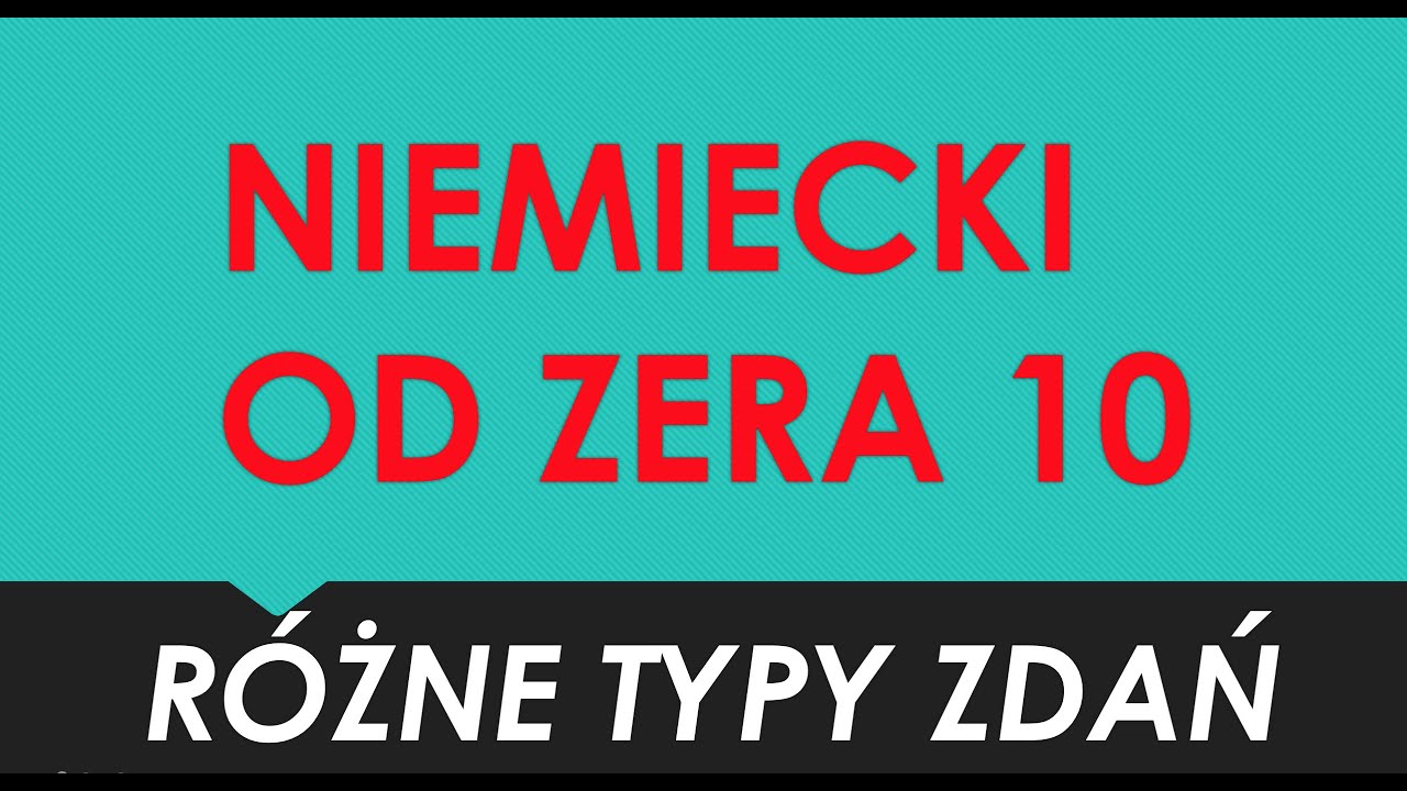 RÓŻNE TYPY ZDAŃ