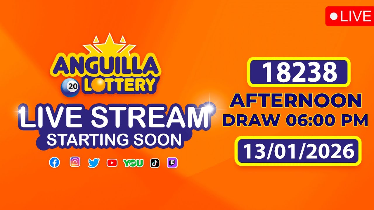 Emisión en directo de Madroka Anguilla Lottery, LTD 18238