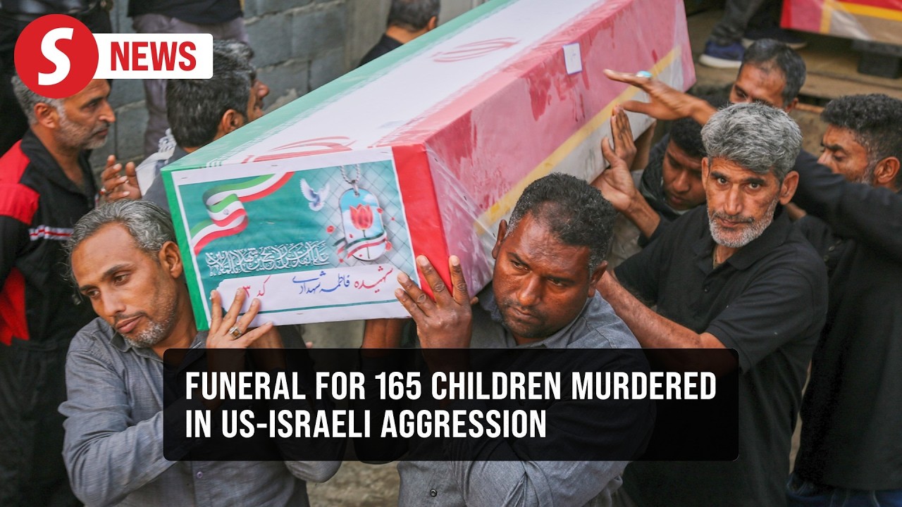 Iran holds funeral procession for victims of strike on Minab girls’ school