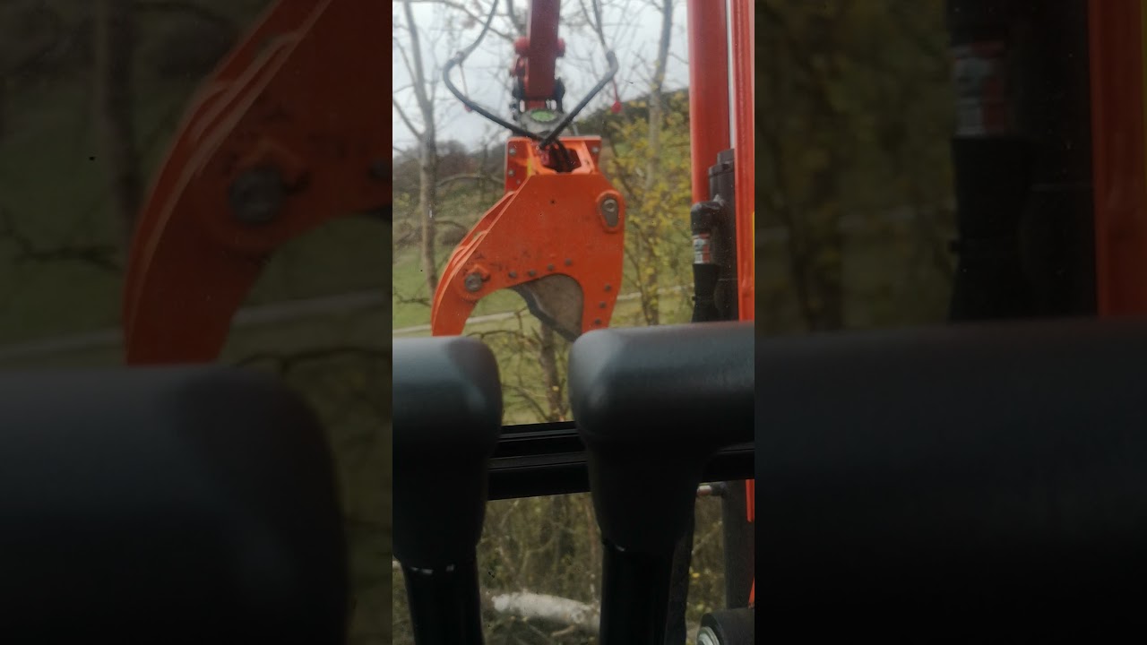 Baumschere Woodcracker CL190 am Kubota KX 57-4 Bagger