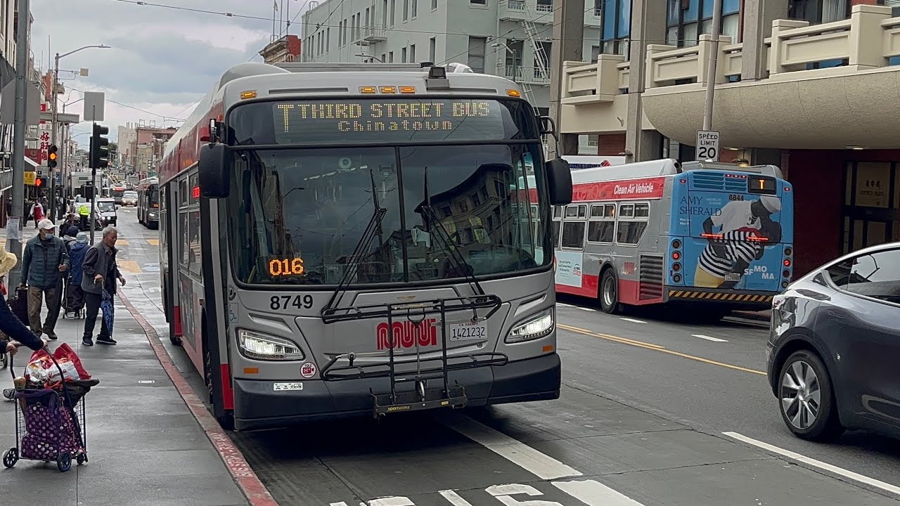 ⁴ᴷ⁶⁰ Transit Action EP49 | SF MUNI T Bus Sub @ Chinatown Station (Central Subway Closure)