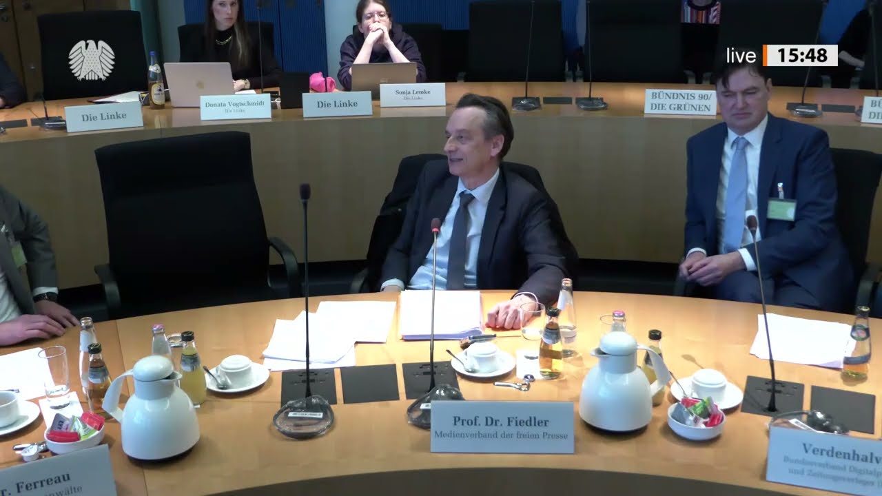 Anh&ouml;rung zum Gesetzesentwurf &bdquo;Politische-Werbung-Transparenz-Gesetz&ldquo;