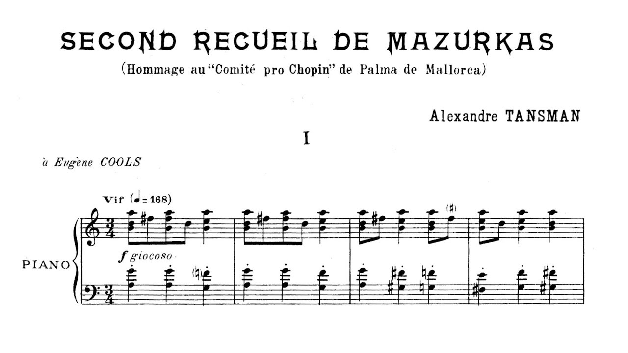 A. Tansman - Mazurkas, Book II (Diane Andersen, piano)