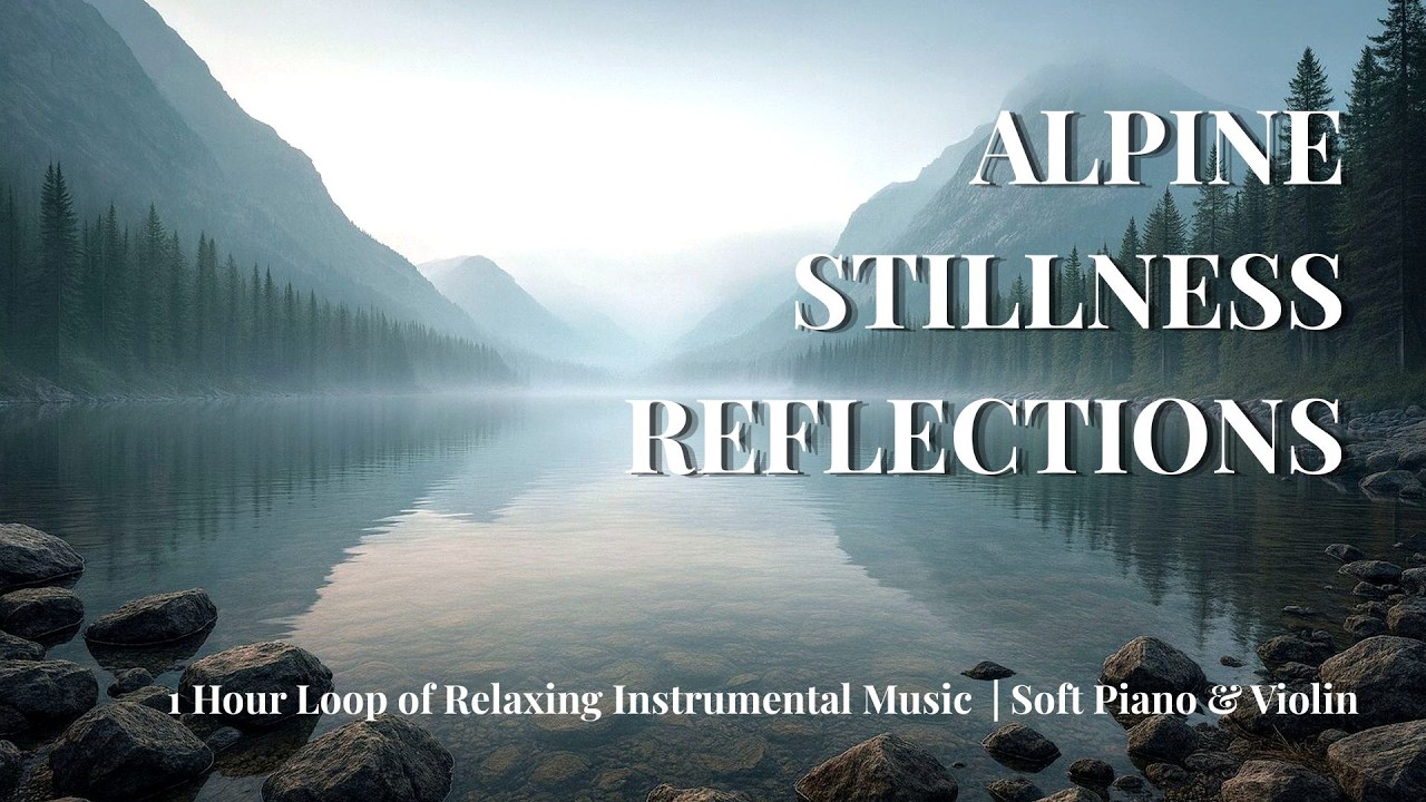 Alpine Stillness Reflections ❄️🏔️ | 1 Hour Loop of Gentle Piano & Serene Instrumental Calm