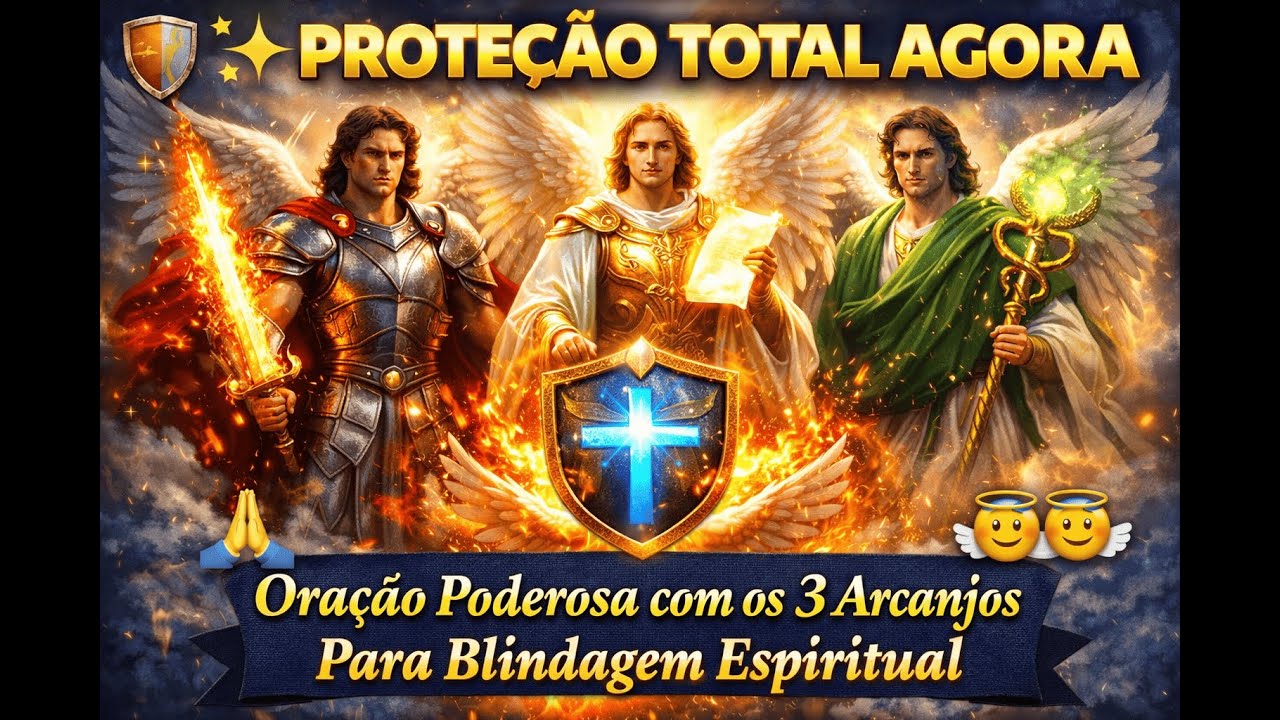 🛡️✨ PROTEÇÃO TOTAL AGORA | Oração Poderosa com os 3 Arcanjos Para Blindagem Espiritual 🙏😇