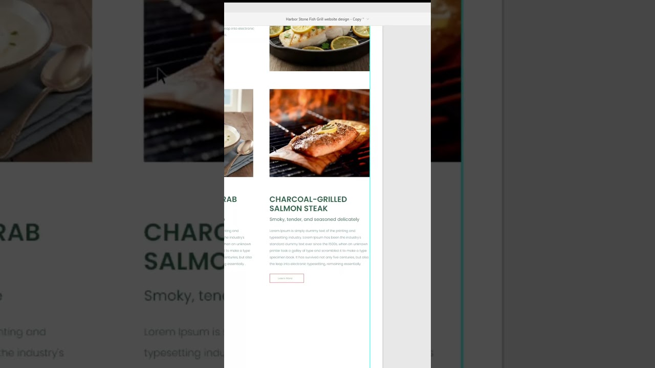 harbor Stone Fish grill mock website design for more videos subscribe my channel thanks